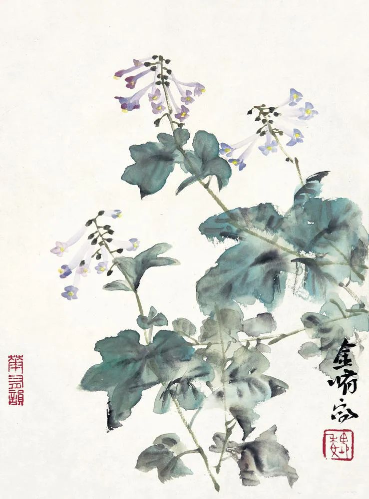 意境清远，笔墨雅洁的花鸟画