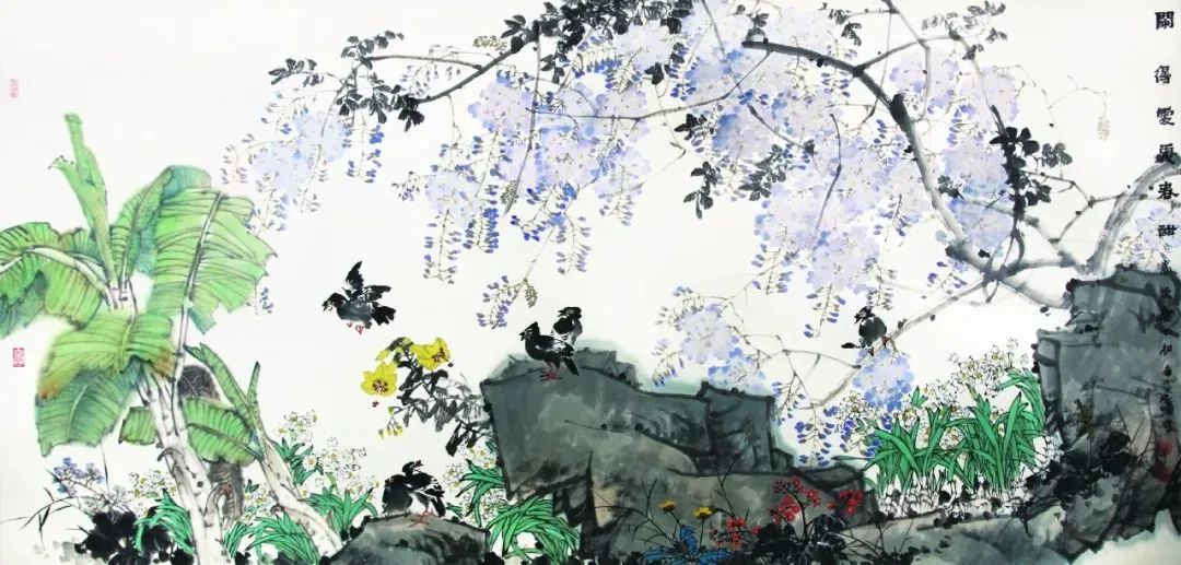意境清远，笔墨雅洁的花鸟画