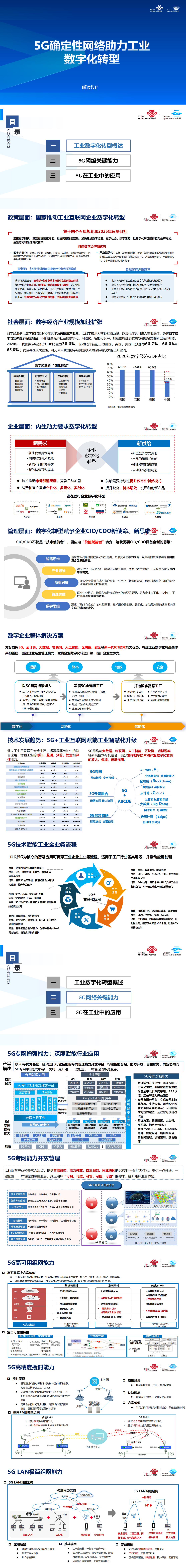 5G确定性网络助力工业数字化转型