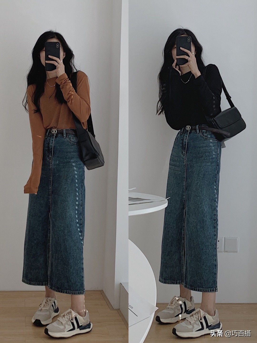 牛仔半身裙yyds！腿型不优秀、穿衣臃肿无形的，可以码住它了