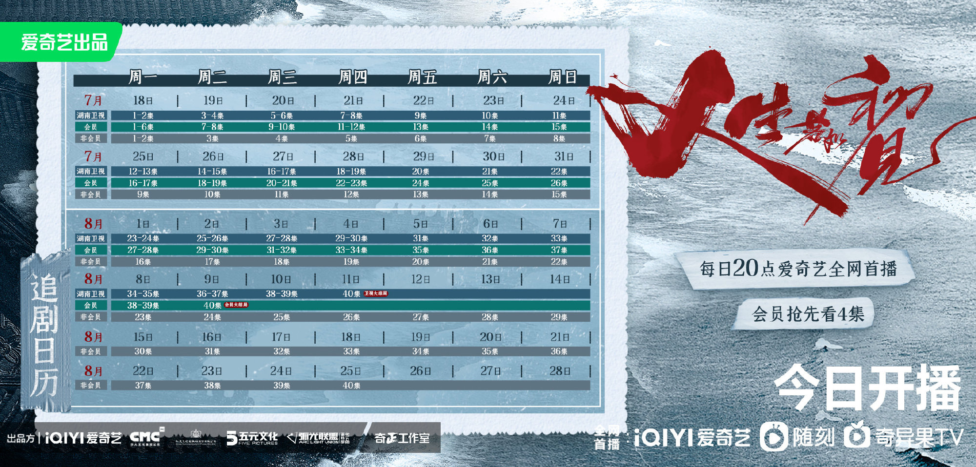 7.18剧:李现 黄磊 刘奕君 海清 梅婷 张若昀 白鹿 雷佳音 张子枫 张新成