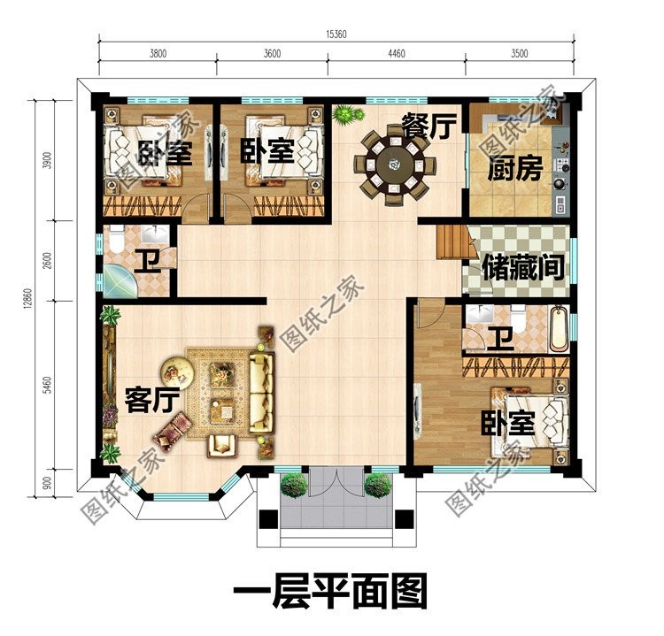欧式农村别墅推荐，多露台多阳台的设计，增添整个住宅的美感