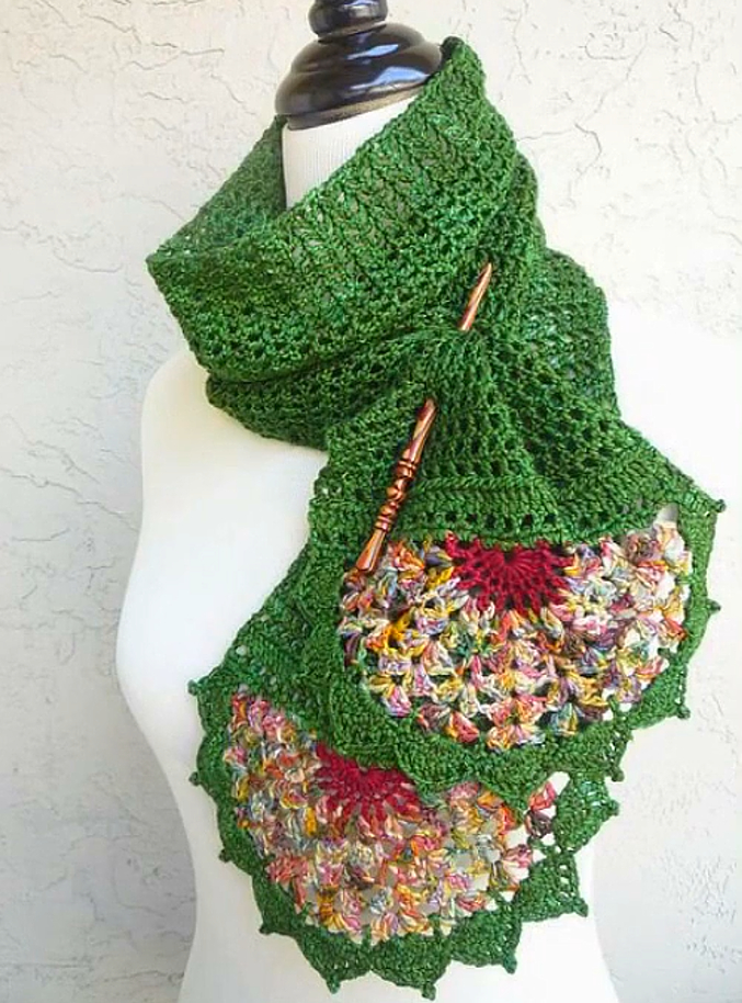 冬季脖子也是暖暖的超多款钩针编织的围脖喜欢哪款自己挑