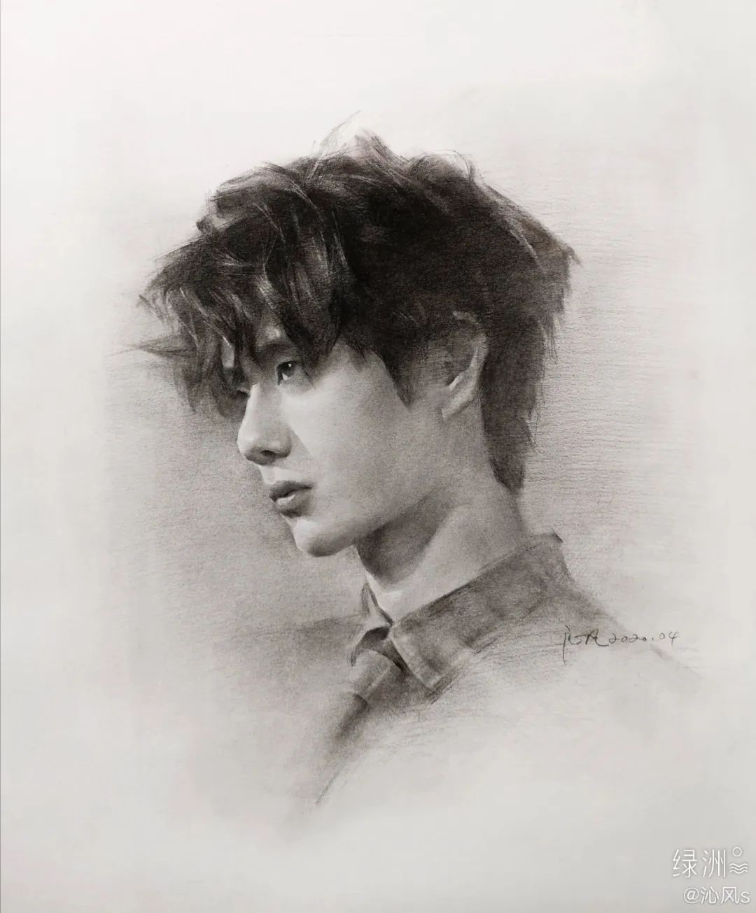 画皮画骨难画魂，她用木炭把明星画活了，王一博鞠婧祎眼神看醉了