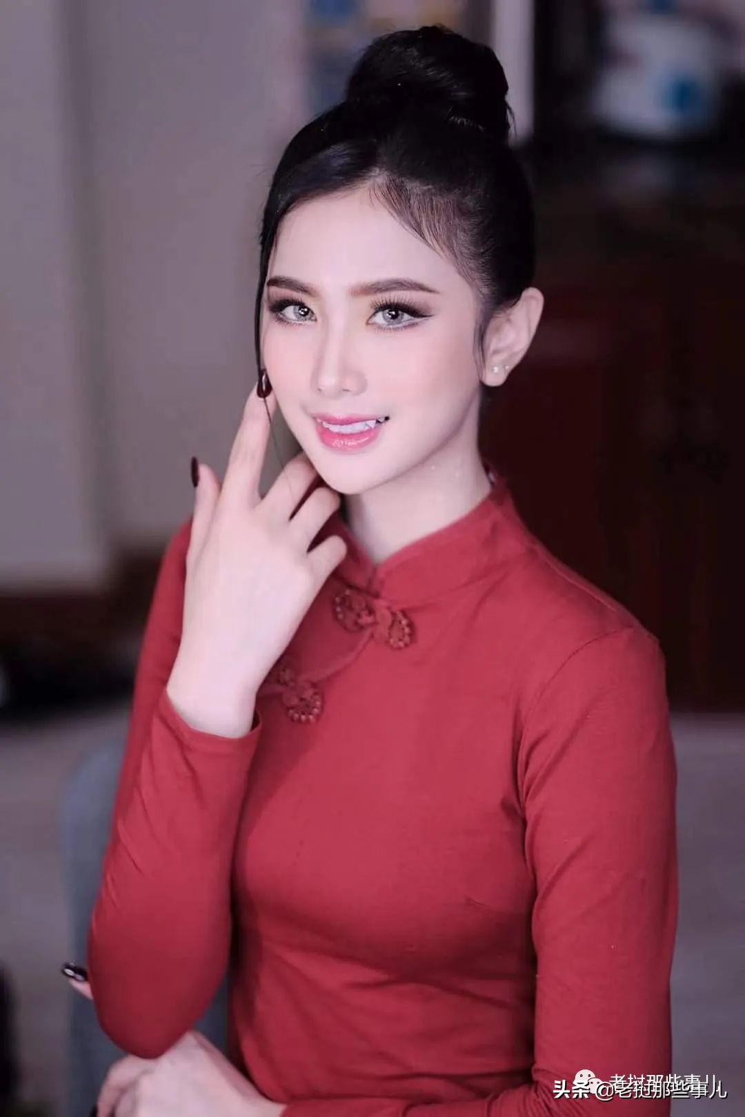 老挝水音小姐姐，三年前旧照翻出，超可爱