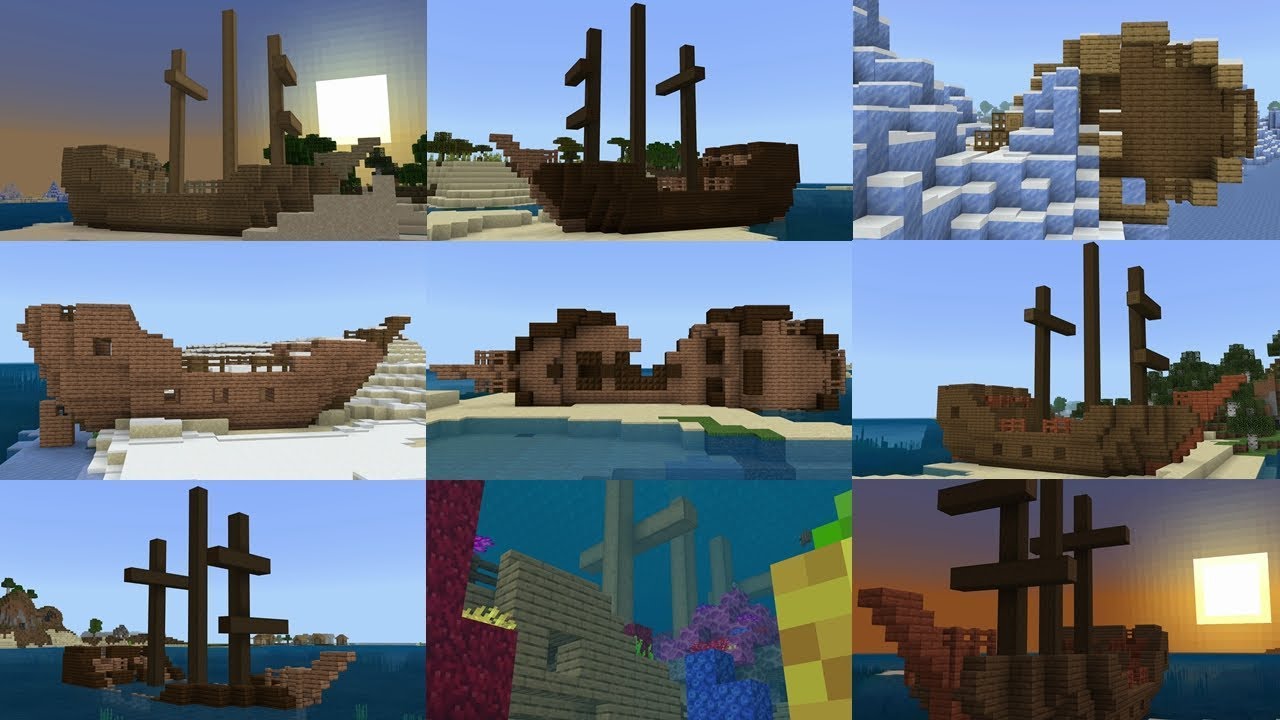 世界六大 沉船 Minecraft基岩罕见种子 沉船撞上林地府邸 天天看点