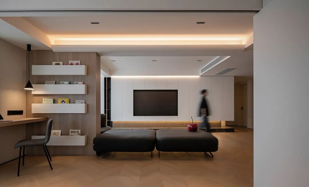 开放与童趣：130m²客餐厨+书房+休闲区一体，越看越喜欢