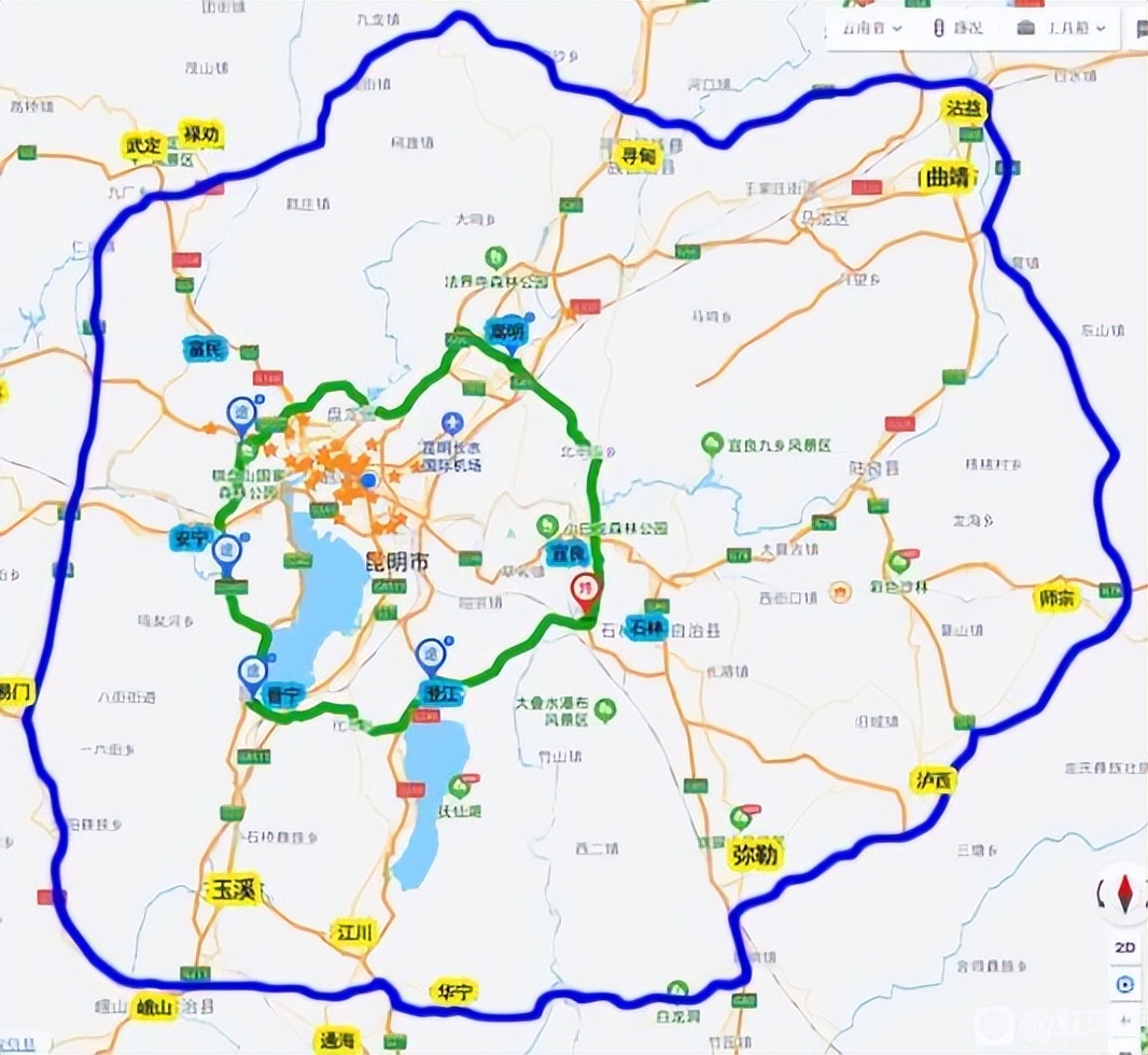 云南这条高速被称为昆曲高速复线,是滇中环线高速的重要组成部分