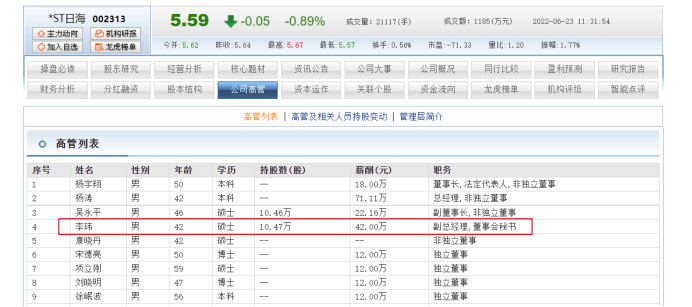 日海智能副总李玮曾在知名券商基金职务都不低 如今年薪却仅42万？