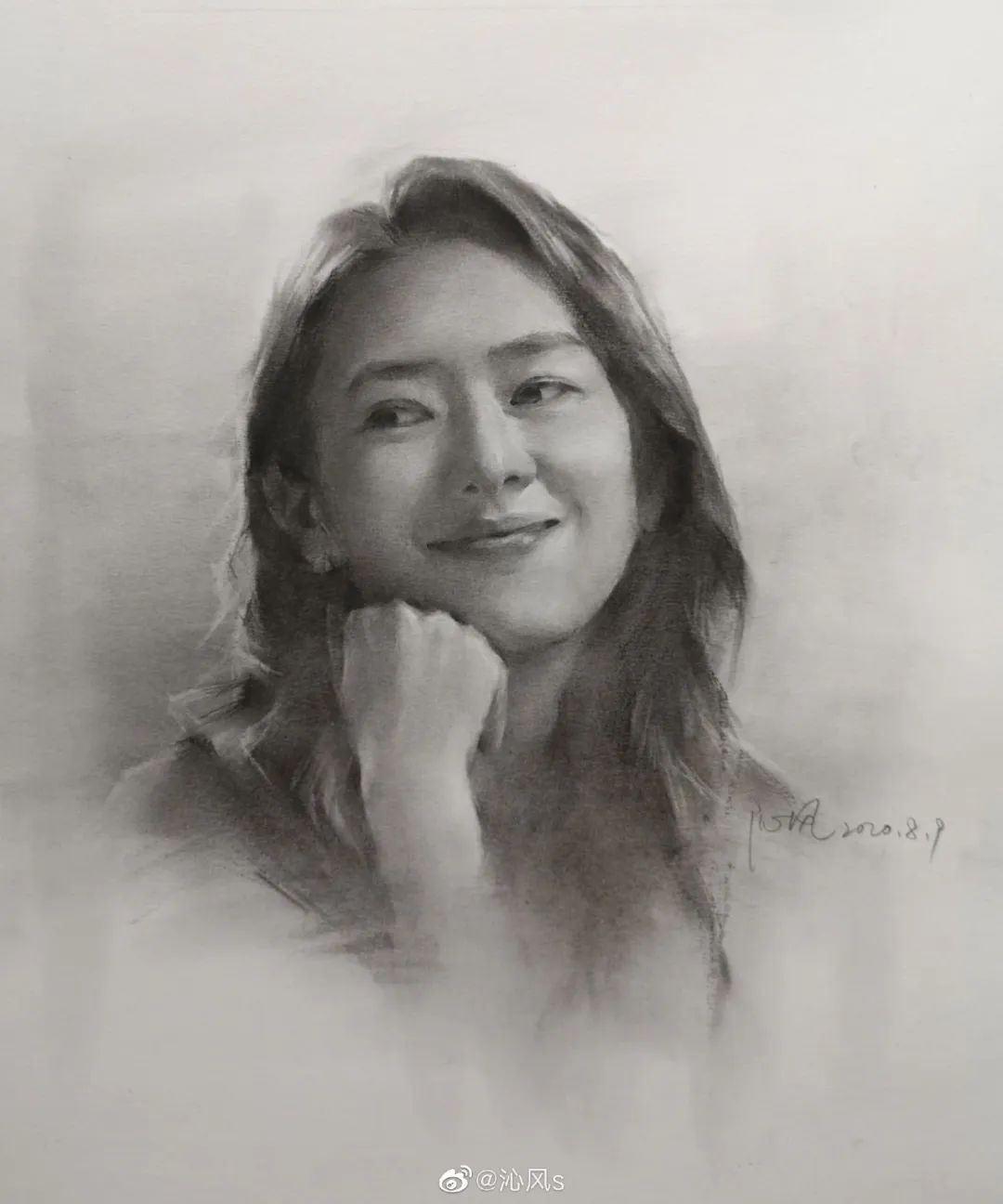 画皮画骨难画魂，她用木炭把明星画活了，王一博鞠婧祎眼神看醉了