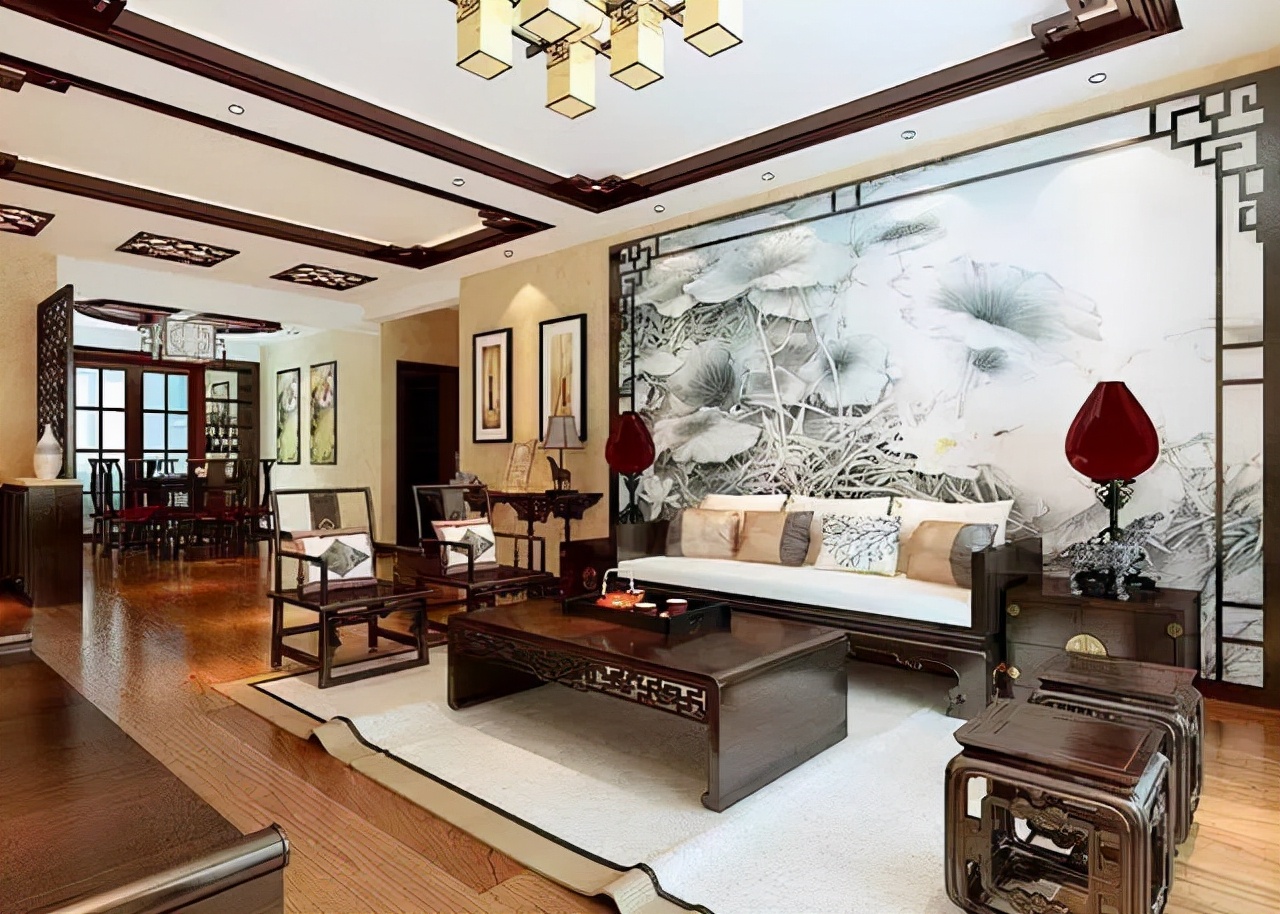 不一样的中式客厅装修，大气耐看！-钦州深度空间装饰