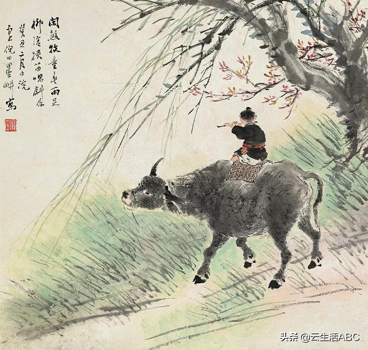描写春天的一幅画（光绪年间的画家倪田作品分享）
