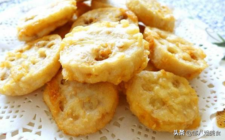 炸藕夹不难，调好脆皮糊是关键，教你正确做法，外焦里嫩不油腻