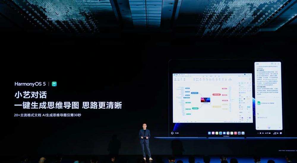 小艺对话一键生成导图，万兴脑图联合鸿蒙电脑打造全新思维管理系统