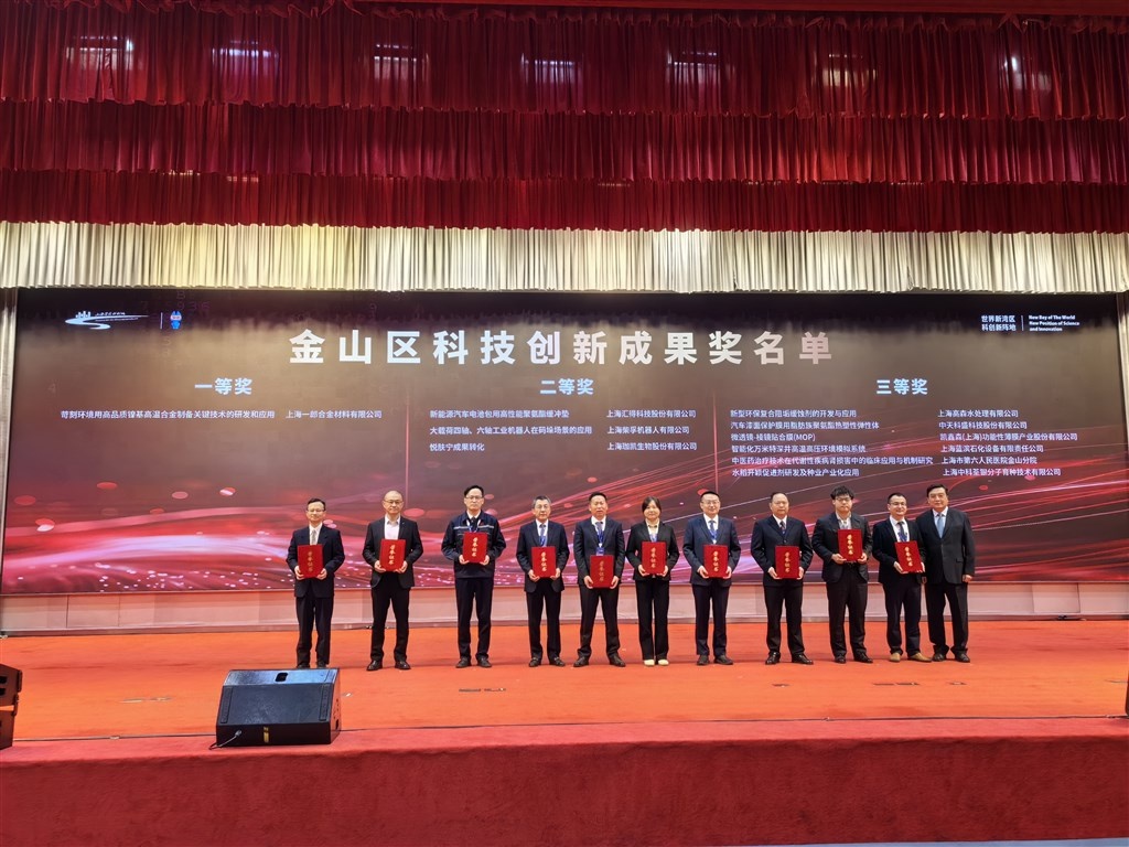 2024年度金山区科技创新奖名单揭晓