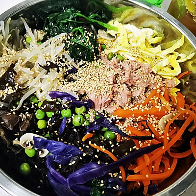 五色滋养 低卡大餐 韩式灵魂大拌菜 适合打算减脂的小伙伴儿～ 1人食