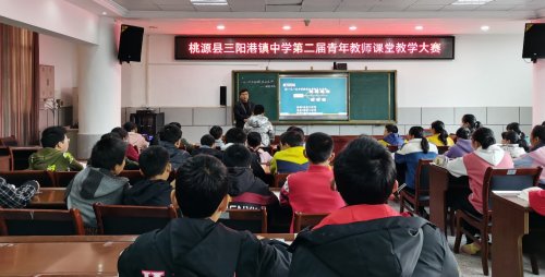 桃源县三阳港镇中学：展青年教师教学风采(图3)