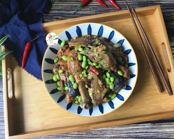 毛豆燒雞,毛豆燒雞的家常做法