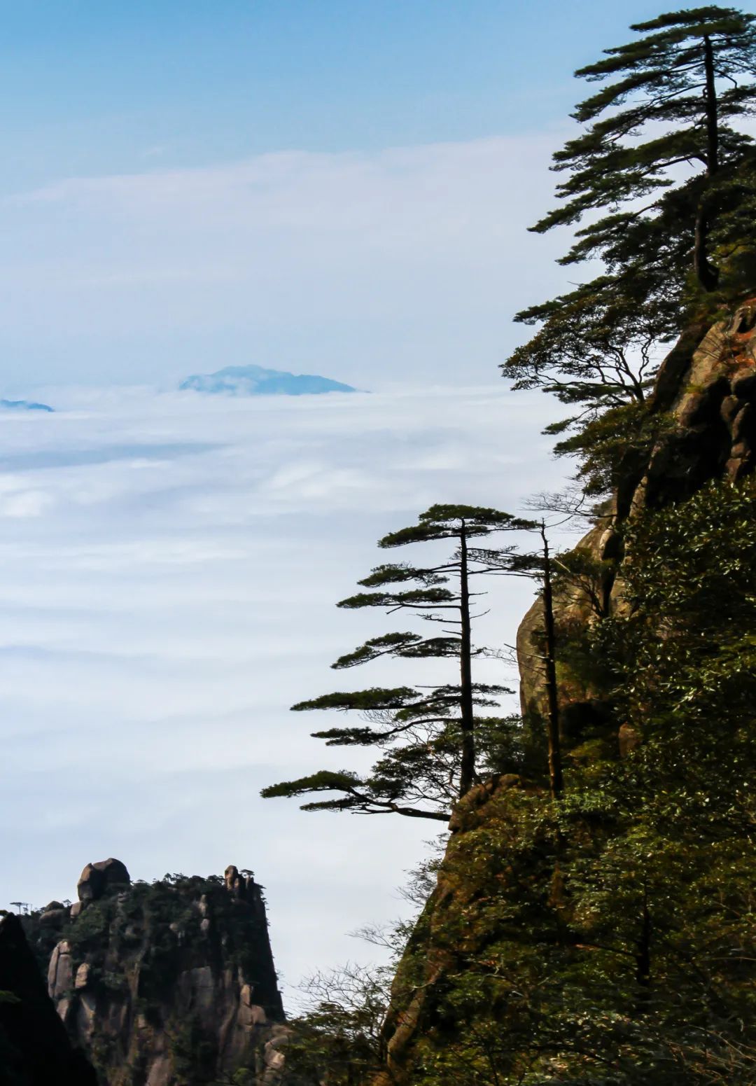 有一种浪漫，叫冬日三清山的云海和蓝天相伴