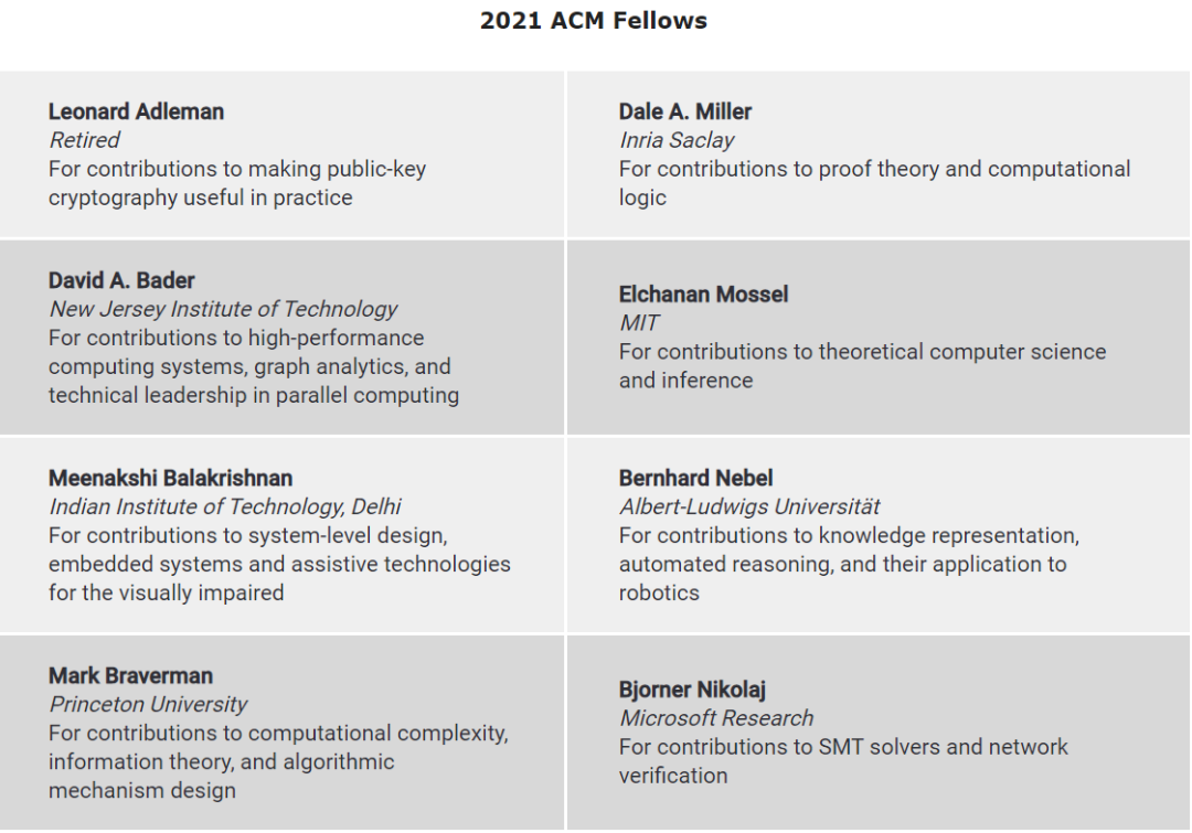 2021 ACM Fellow 出炉！唐杰、谢涛、李飞飞、刘铁岩等13位华人科学家入选