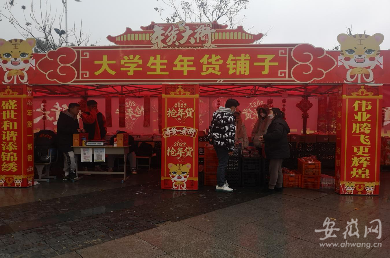 “大学生年货铺子”亮相芜湖街头