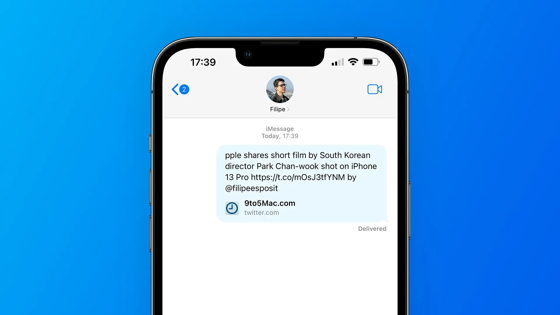 iMessage发送推文链接预览会出现缺少字符情况