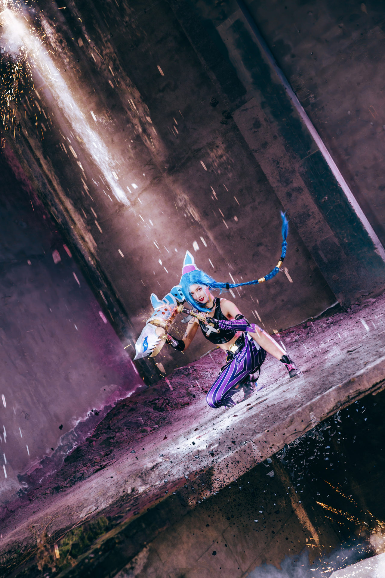 英雄联盟ADC金克丝COSPLAY图@子姬ZJ-哪边嗨