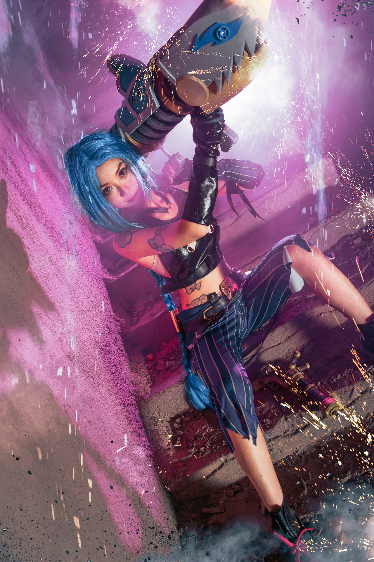 英雄联盟ADC金克丝COSPLAY图@子姬ZJ-哪边嗨