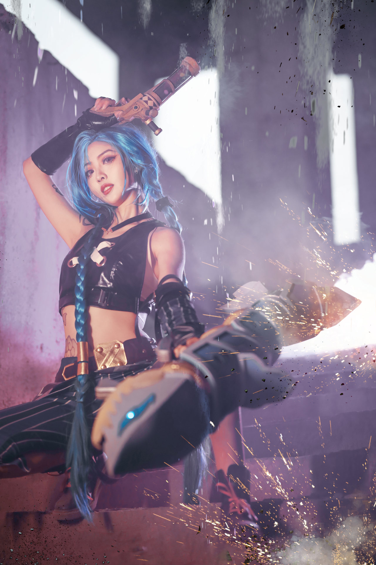 英雄联盟ADC金克丝COSPLAY图@子姬ZJ-哪边嗨