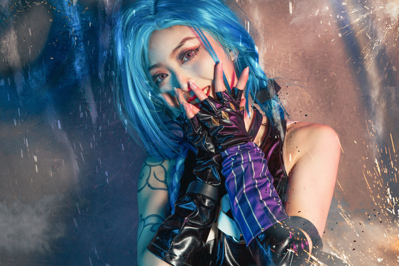 英雄联盟ADC金克丝COSPLAY图@子姬ZJ-哪边嗨