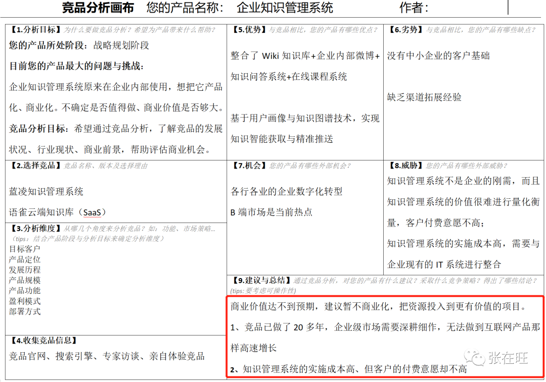 如何用一页纸做B端竞品分析？