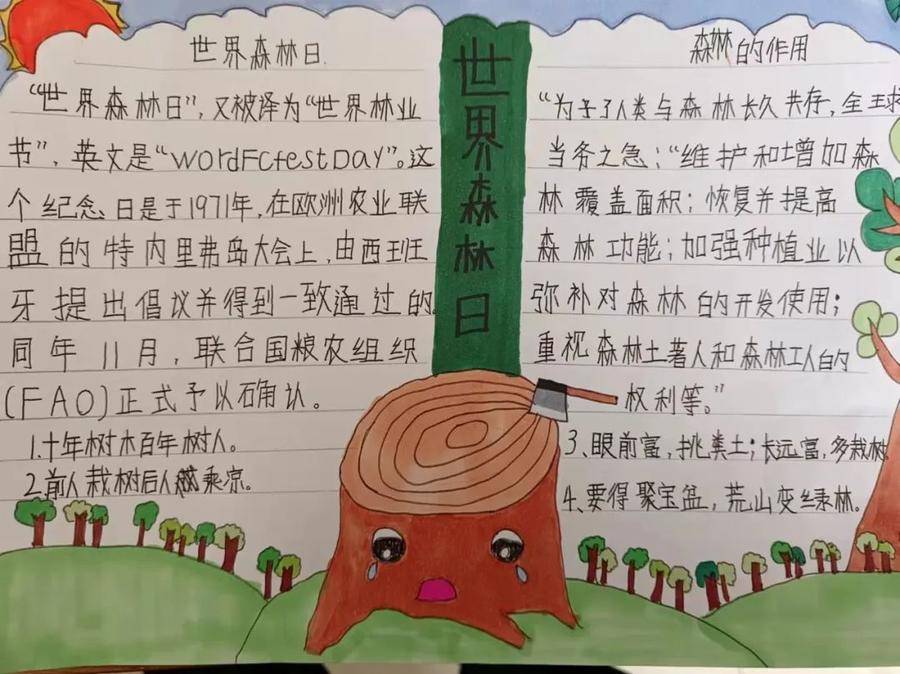 岚山区中楼镇中心小学开展世界森林日活动(图3)