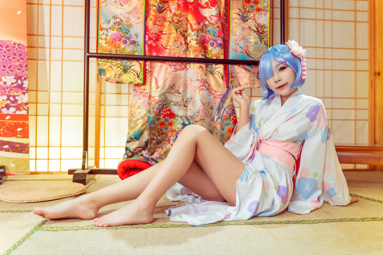 《从零开始的异世界》蕾姆浴衣cosplay