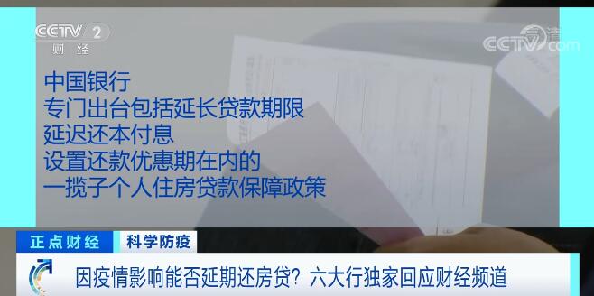 六大银行独家回应房贷延期还款政策 满足条件客户可申请