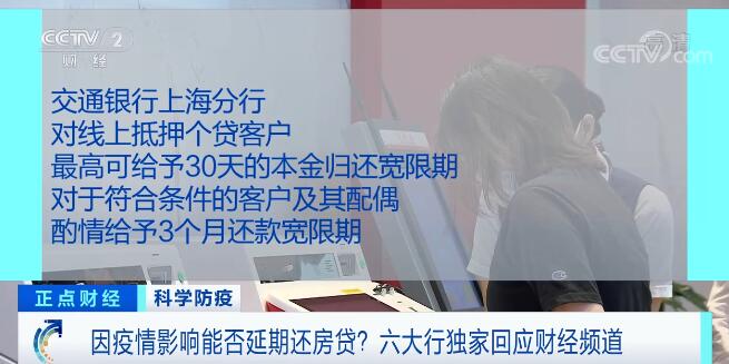 六大银行独家回应房贷延期还款政策 满足条件客户可申请