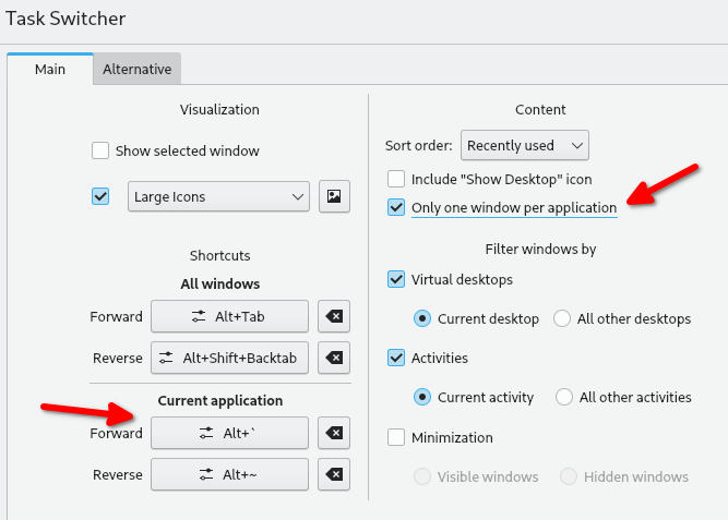 如何在 KDE Plasma 桌面上配置任務(wù)切換器