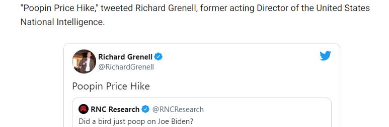 拜登演讲被鸟屎砸到？共和党人开启群嘲模式，白宫官员出面解释