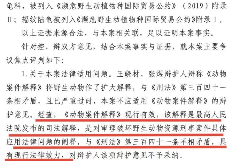 男子网购陆龟被判三年，新司法解释出台十天后获无罪