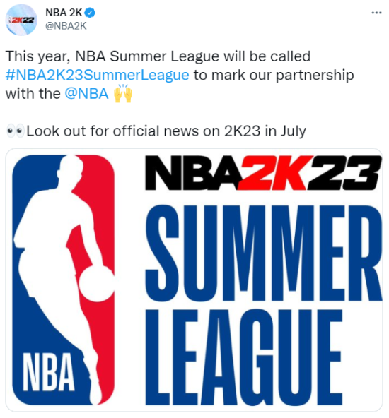 最强nba赞助7月有哪些(NBA2K23将冠名NBA夏季联赛 7月公布更多游戏资讯)