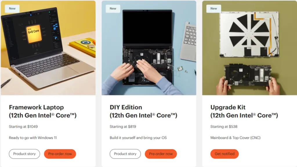 主打环保、可维修的Framework笔记本升级英特尔第12代处理器