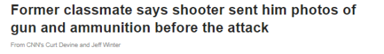 美媒：在小学行凶嫌犯曾因家境被嘲笑，行凶前几天给同学发过枪弹照片