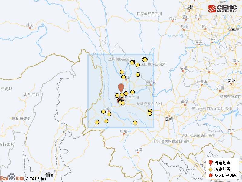 云南大理州洱源县发生3.8级地震