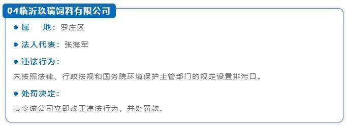 未按规定设置排污口，临沂玖瑞饲料公司环境违法被通报