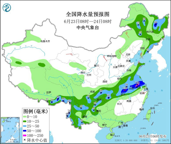 黄淮江淮雨势增强 南北方多地高温在线