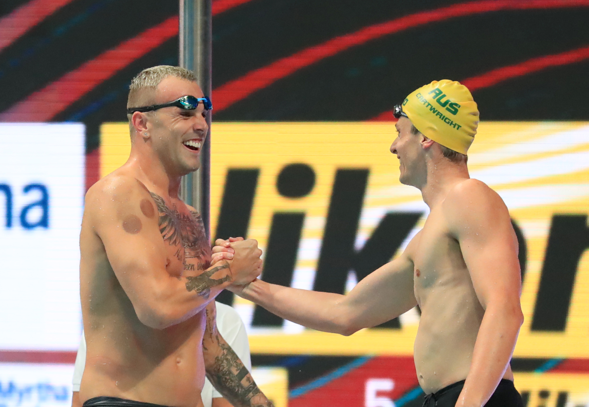 （体育）游泳——世锦赛：澳大利亚队打破男女4x100米自由泳接力世界纪录