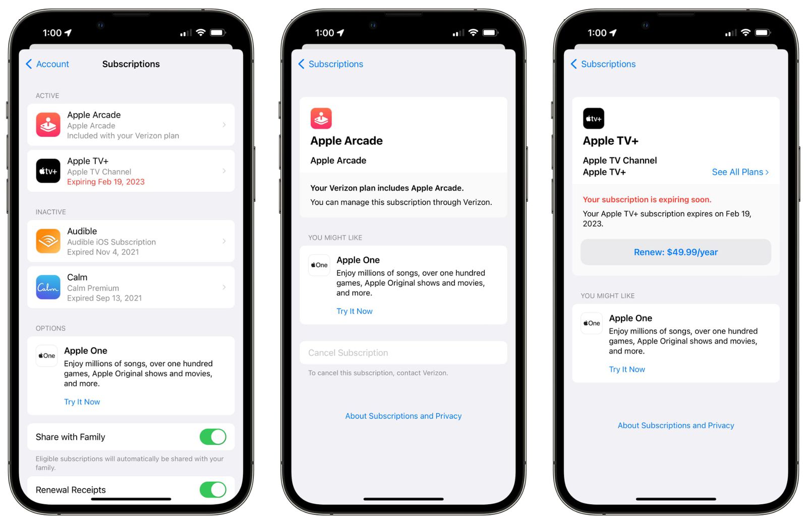 苹果更新了iPhone订阅界面