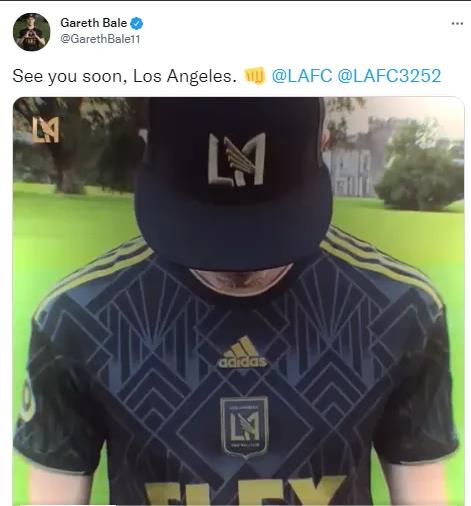 自己宣！贝尔发自己穿洛杉矶FC球衣的视频：稍后见，洛杉矶