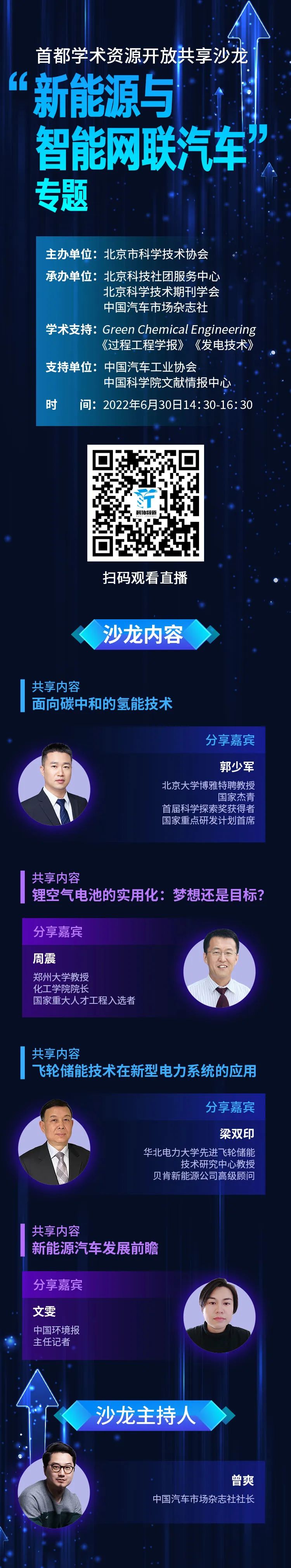 直播预告 | 首都学术资源开放共享沙龙——“新能源与智能网联汽车”专题