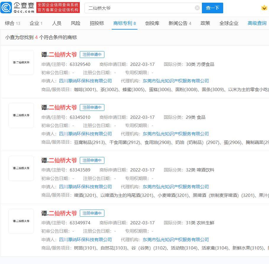 “二仙桥大爷”被抢注成商标