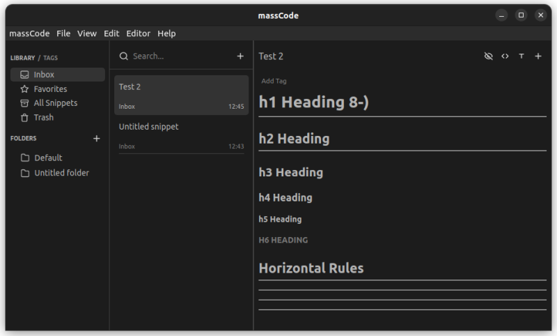 massCode：一个自由开源的代码片段管理器